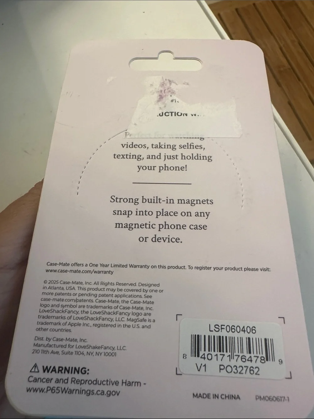 LoveShackFancy Lavender Bow Magnetic Loop Grip